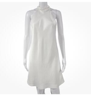Galvan London Women White Halter Shift Dress Short Size 6- Perfect Condition
